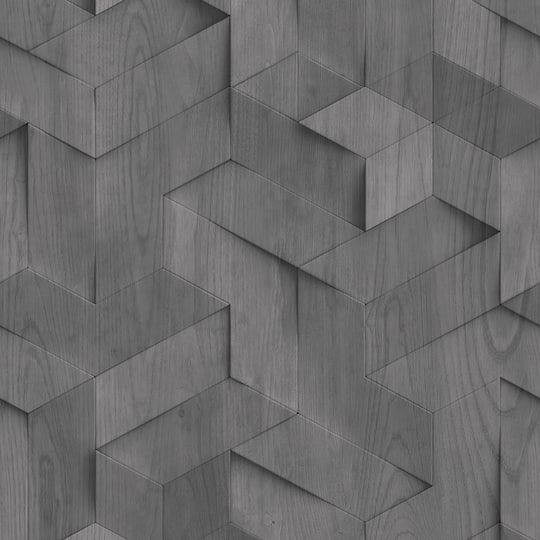 Designs Direct Woodblock Geometric Illusion Wallpaper